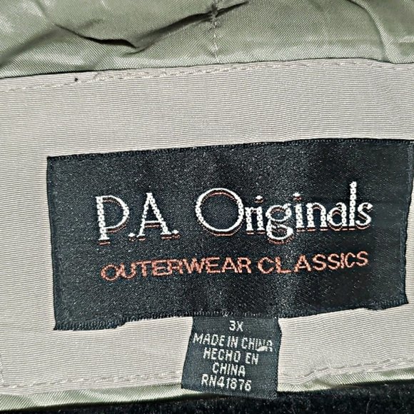 P.A. Originals Plus Size Women's Hooded Overcoat - Picture 8 of 8